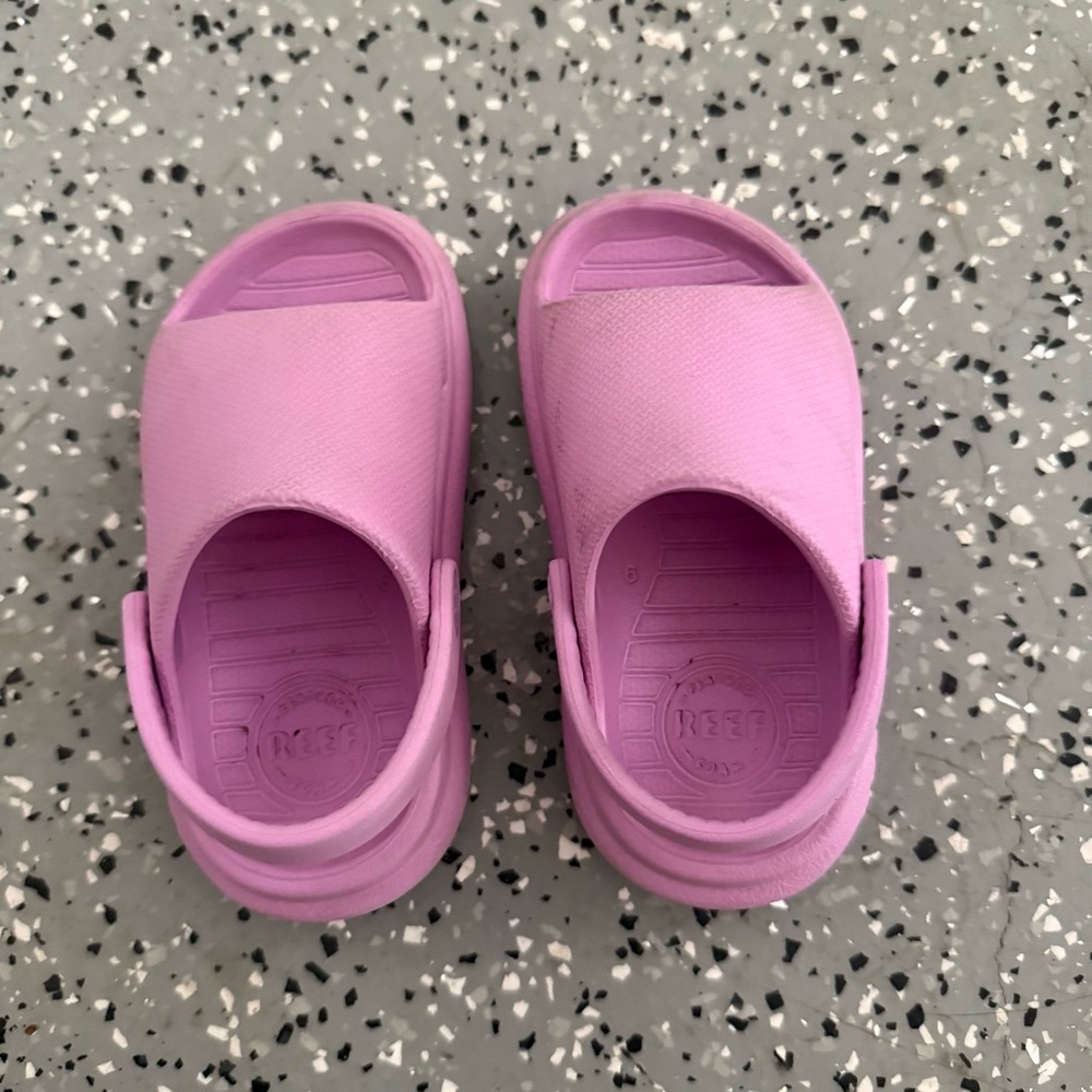 Reef Little Rio Kids Lilac Slide Sandals Sz 6 Toddler